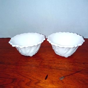 Beautiful pair of milk glass candle holders from Indiana glass co. in the wild r